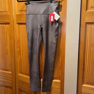 Spanx Faux Leather Leggings M Antique Rose